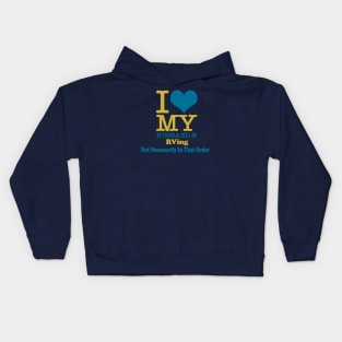 Camping Trailer Shirt I Love My Husband & RVing Kids Hoodie